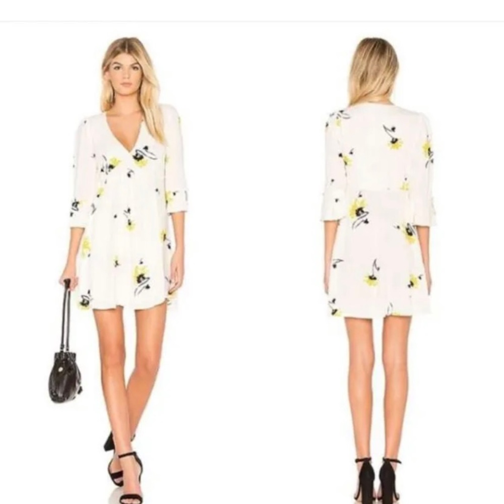 Free People Floral mini Dress size Small